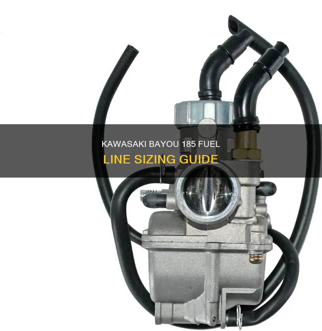 what size fuel line for kawasaki bayou 185