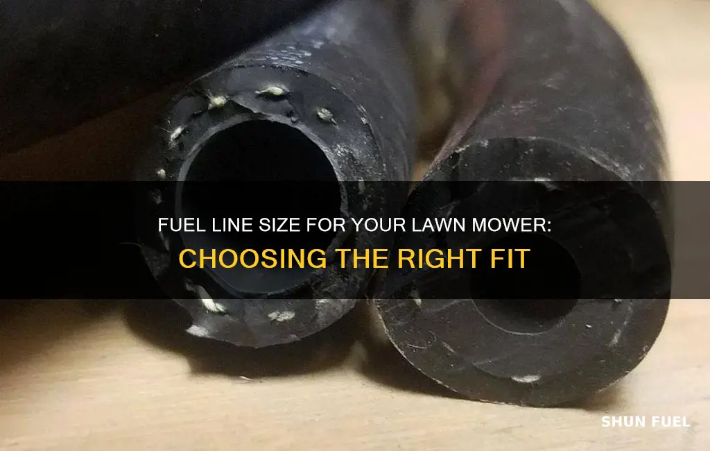 what size fuel line for lawn mower