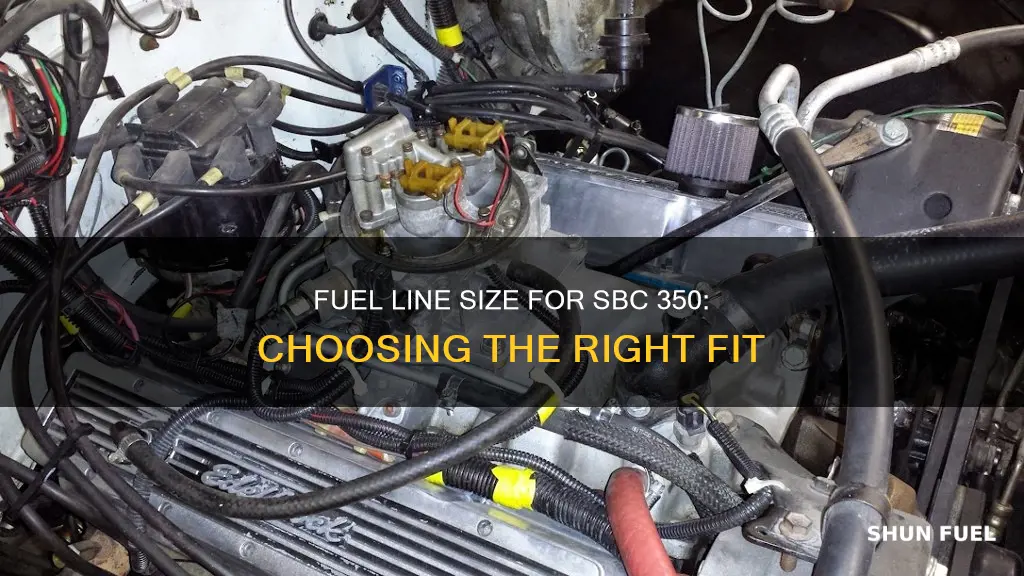 what size fuel line for sbc 350