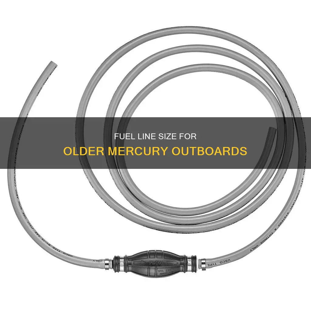 what size fuel line in the older mercury outboards