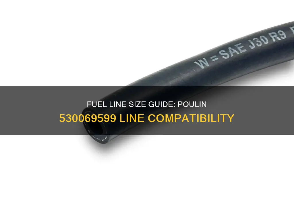 what size fuel line is poulin fuel line 530069599