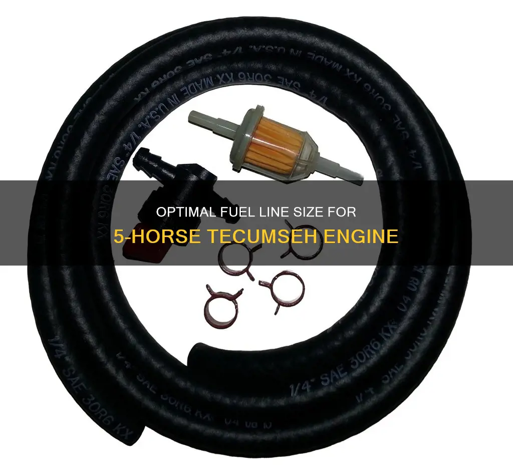 what size fuel line on 5 horse tecumseh engine