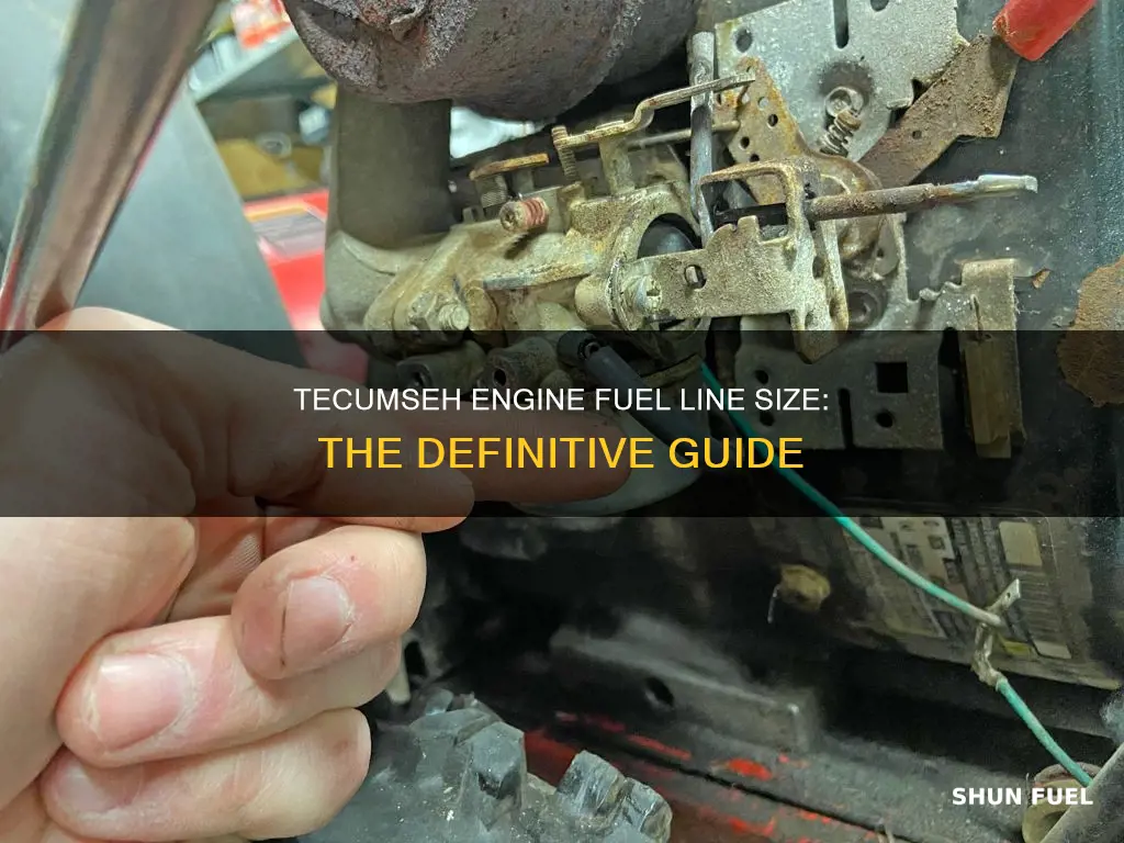 what size fuel line on 5 horse tecumseh engine