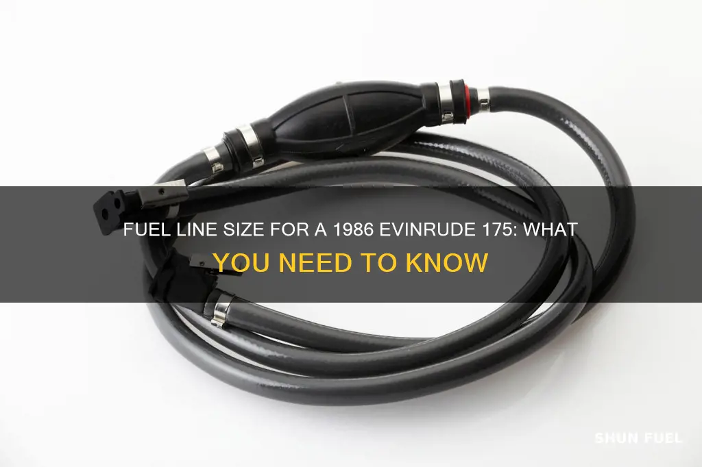 what size fuel line on a 1986 evinrude 175