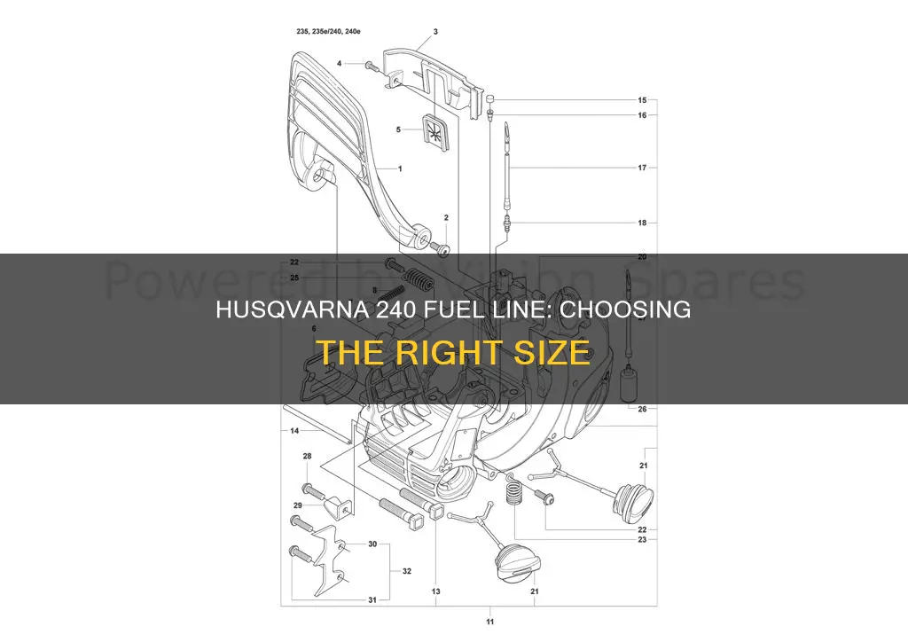 what size fuel line on husqvarna 240