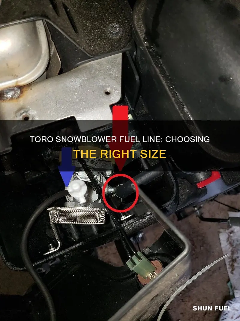 what size fuel line on toro snowblower