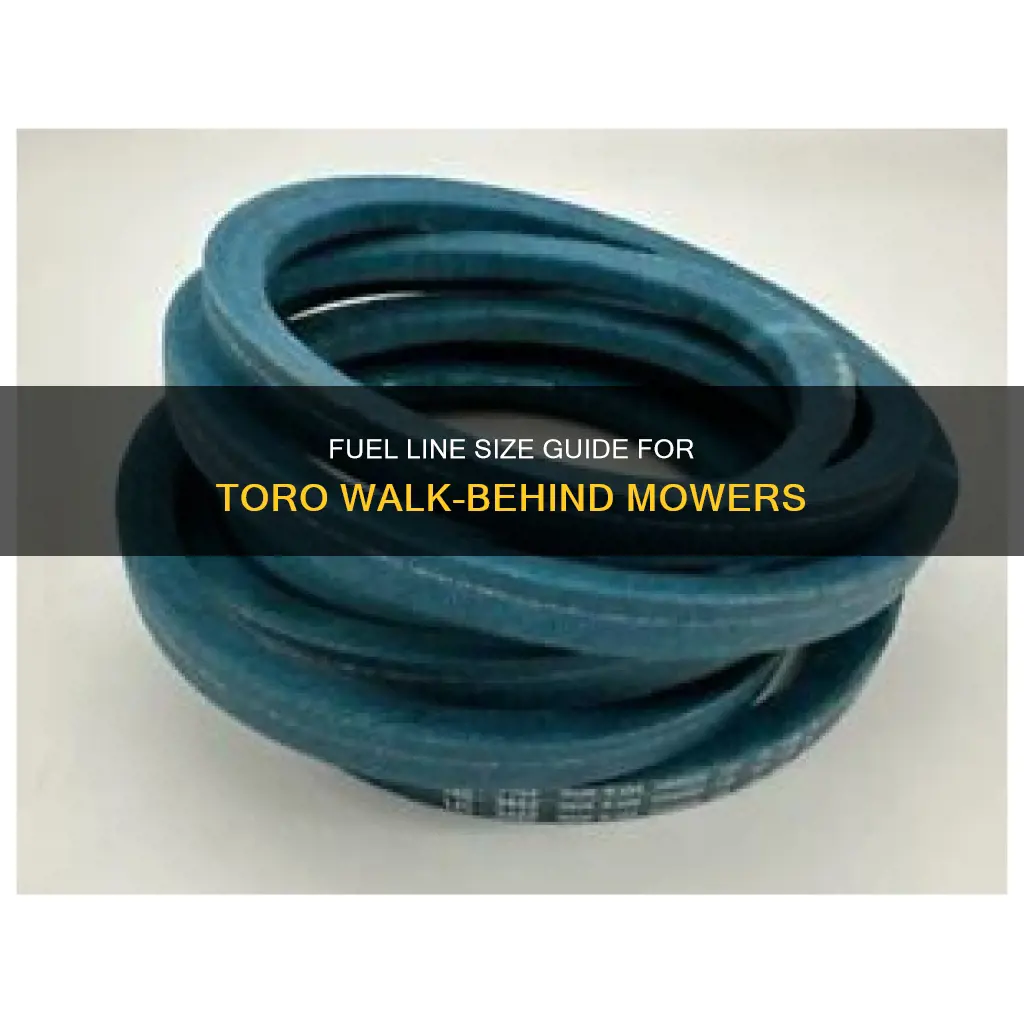 what size fuel line on toro walk behind mower