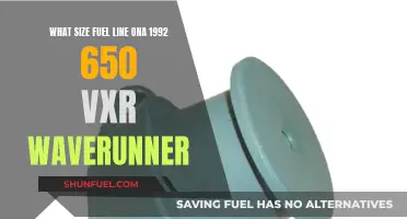 Fuel Line Size Guide for 1992 650 VXR Waverunner