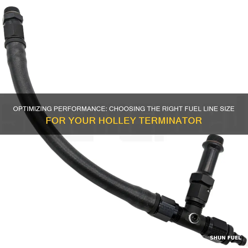 what size fuel lines for holley terminator