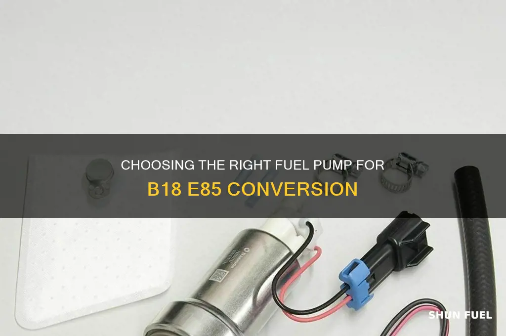 what size fuel pump for b18 e85