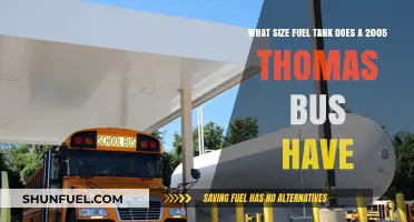 Fuel Tank Capacity of 2005 Thomas Buses