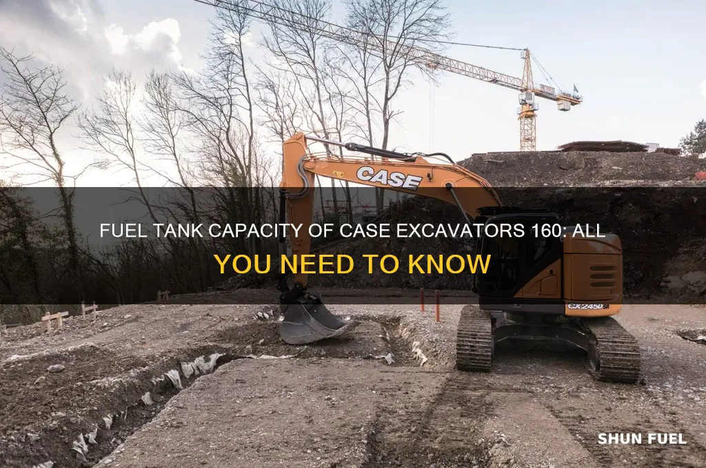 what size fuel tank does a case excavator 160