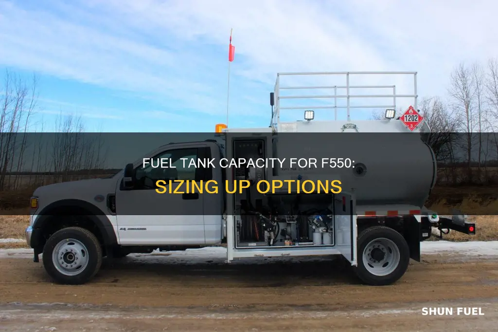 what size fuel tank for f550