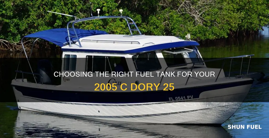 what size fuel tank on 2005 c dory 25