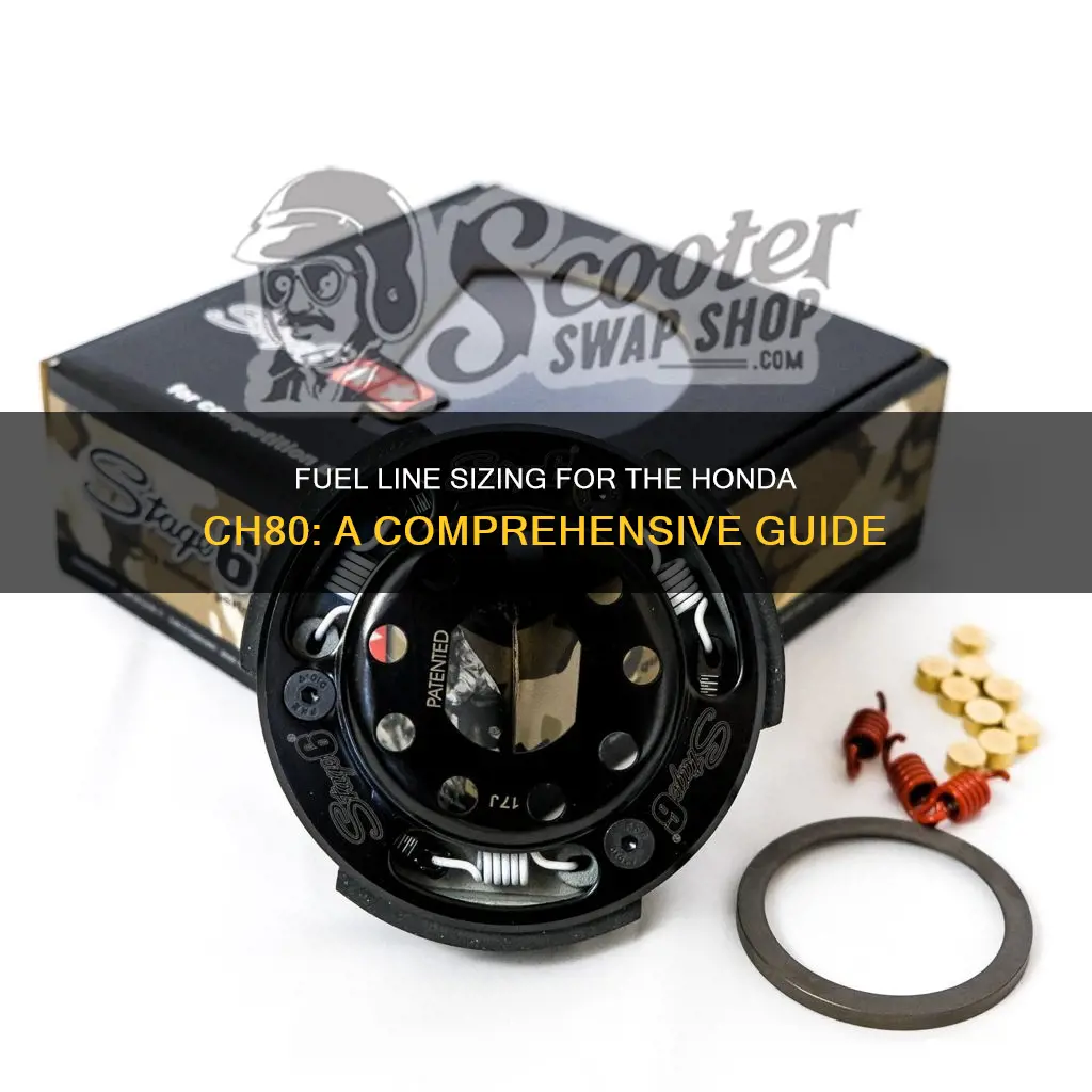 what size honda ch80 fuel line