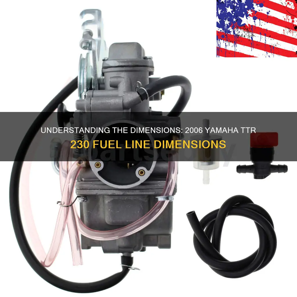 what size is 2006 yamaha ttr 230 fuel lines