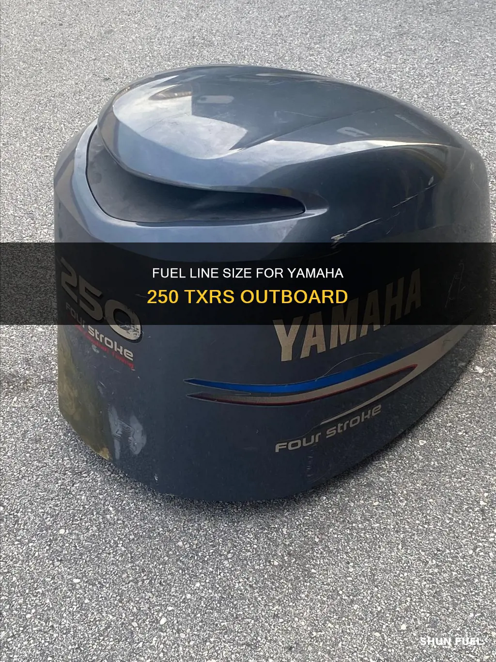 what size is a yamaha 250 txrs outboard fuel line
