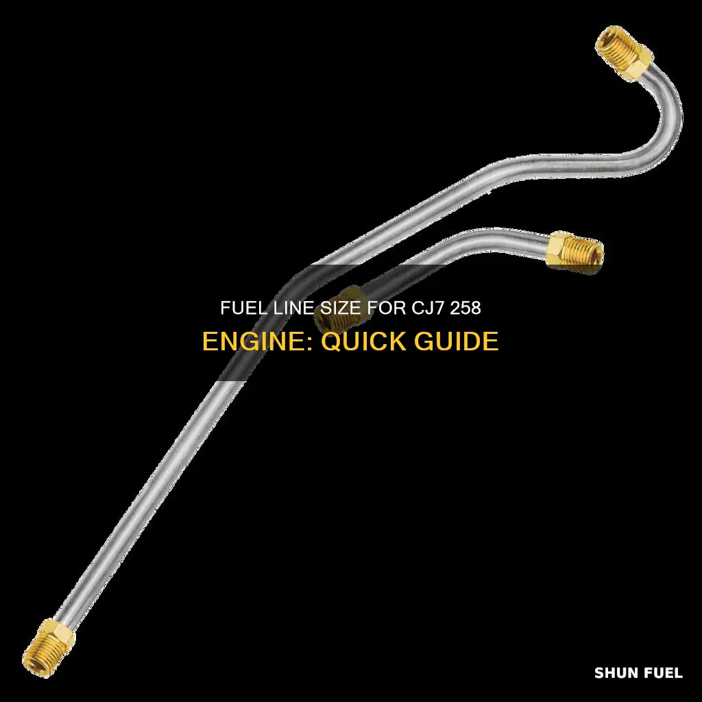 what size is fuel line in a cj7 258