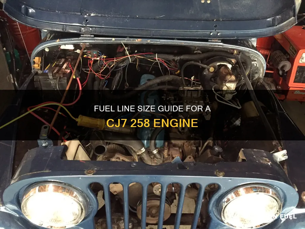 what size is fuel line in a cj7 258