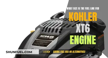 Kohler XT6 Engine: Fuel Line Size Requirements