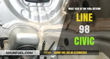 Fuel Return Line Size for 1998 Honda Civic