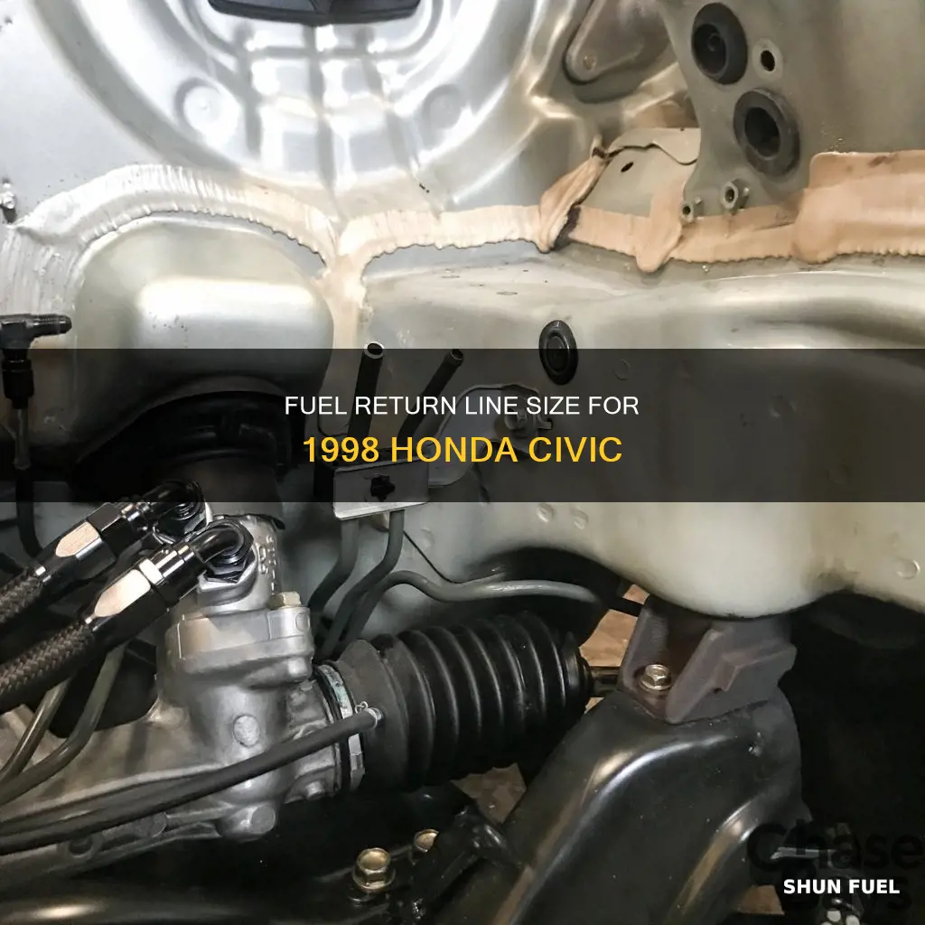 what size is the fuel return line 98 civic