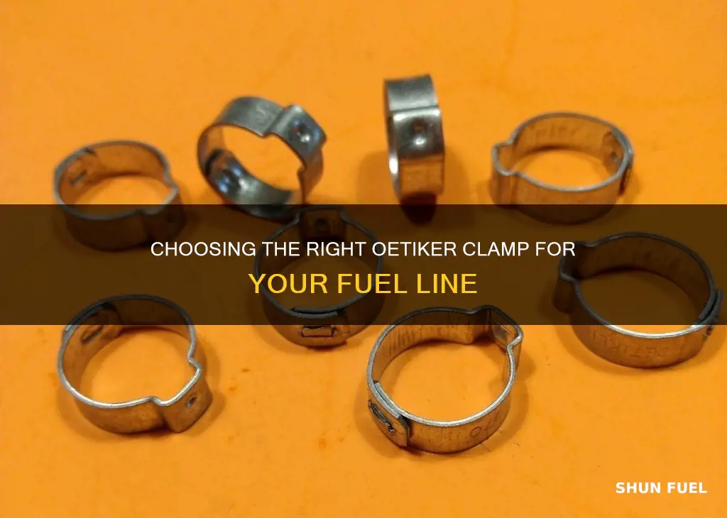 what size oetiker clamp for 3 8 fuel line