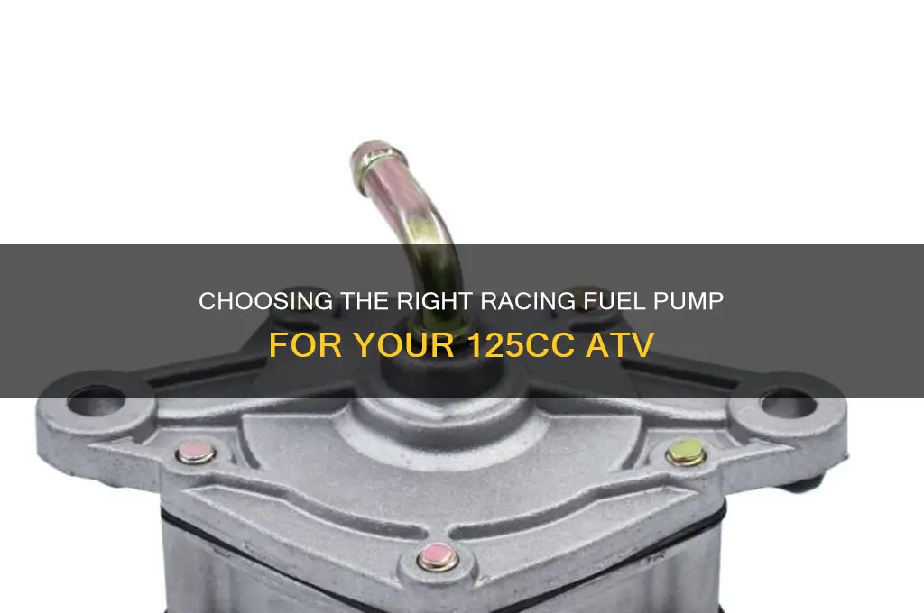 what size racing fuel pump i need for 125cc atv