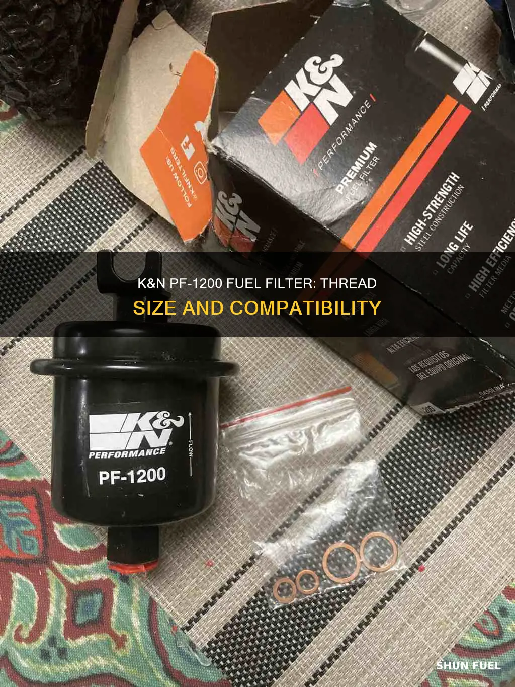 what size thread in k&n pf-1200 fuel filter