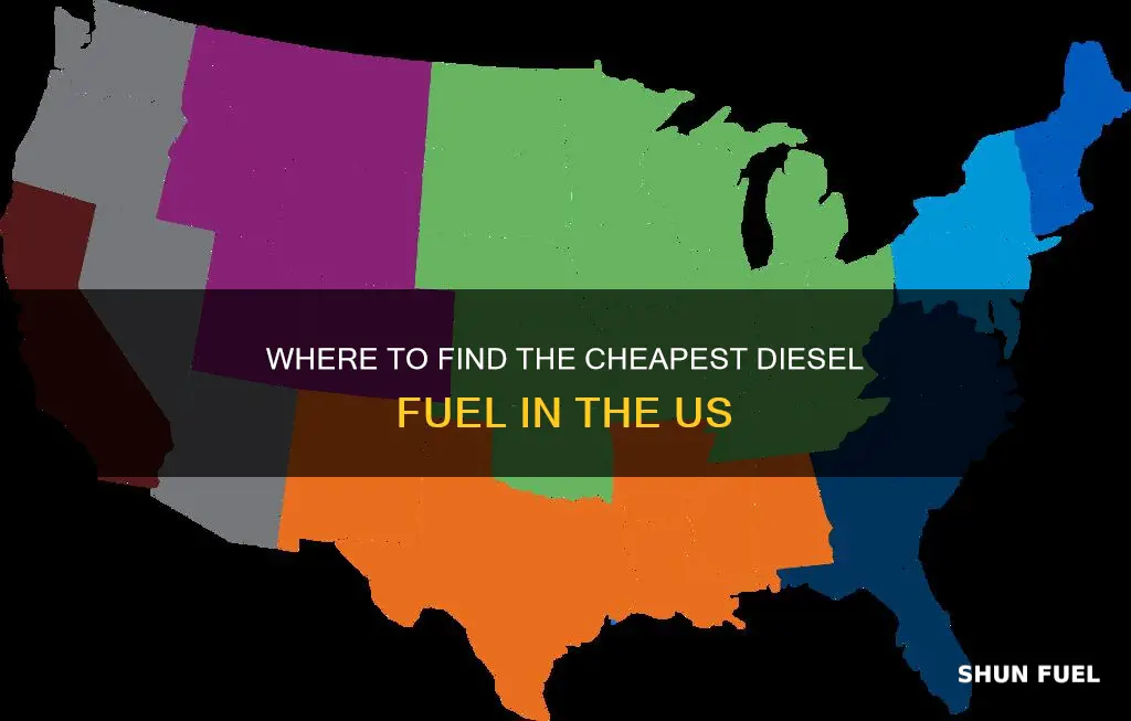 what state has the cheapest diesel fuel