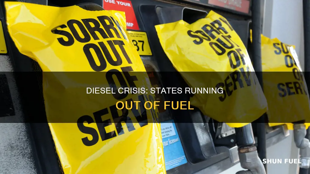 what states are out of diesel fuel