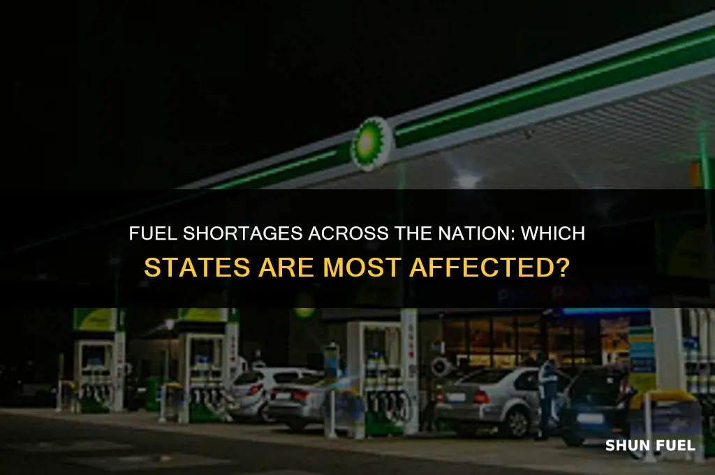 what states have fuel shortage