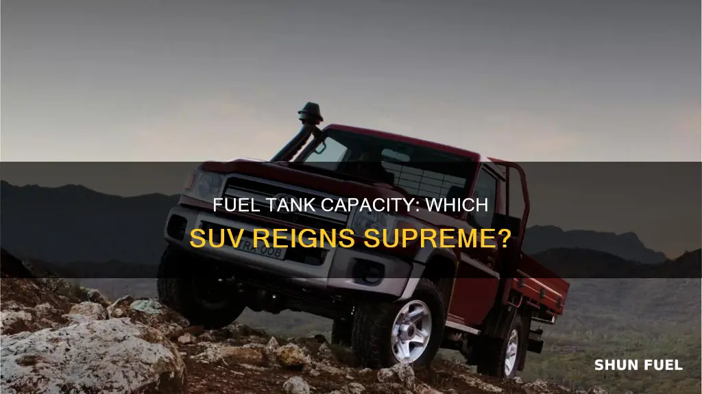 what suv has the biggest fuel tank