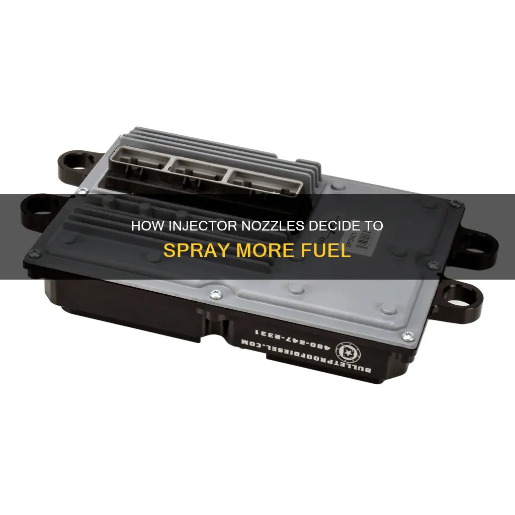 what tells the injector nozzle to spray more fuel