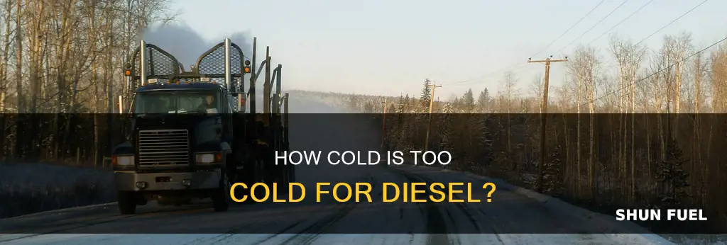 what temp does diesel fuel start gelling