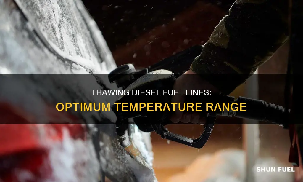 what temperature diesel fuel lines thaw