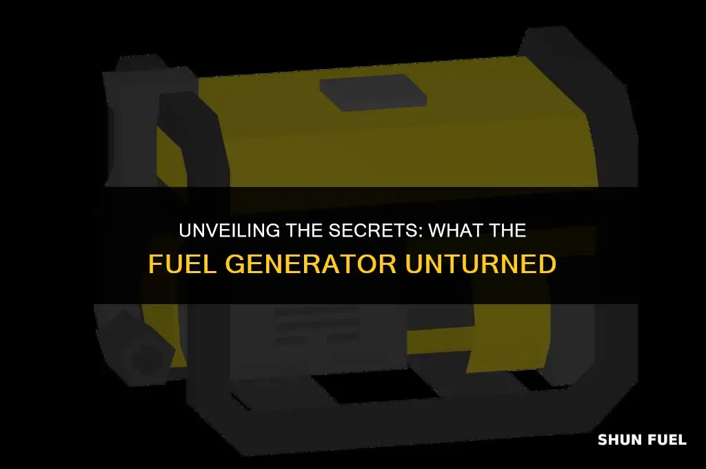 what the fuel generatorunturned