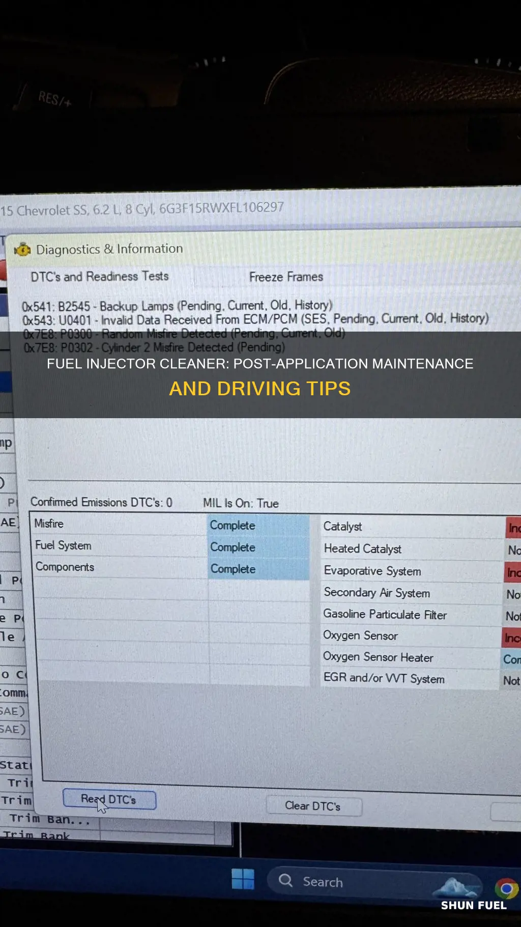 what to do after adding fuel injector cleaner