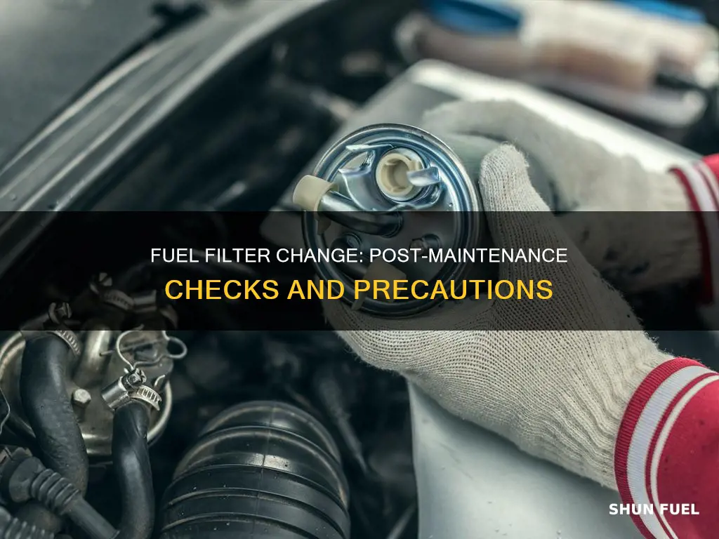 what to do after changing fuel filter