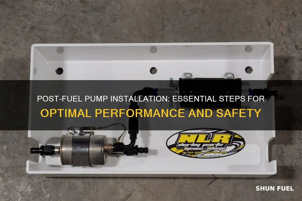 what to do after you install a new fuel pump