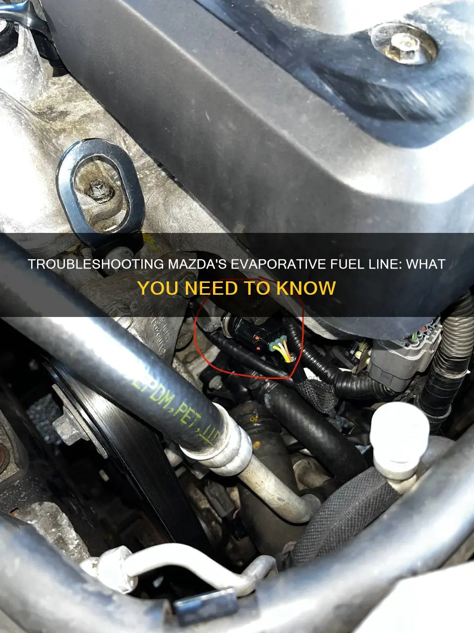 what to do with evaporative fuel line mazda