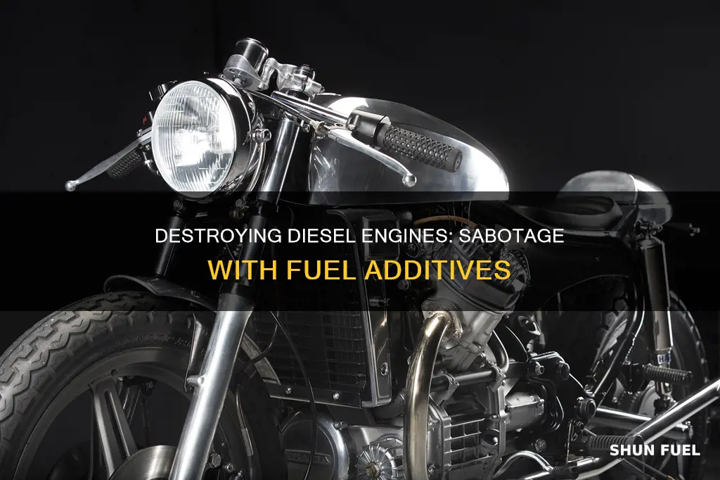 what to put in diesel fuel to ruin engine
