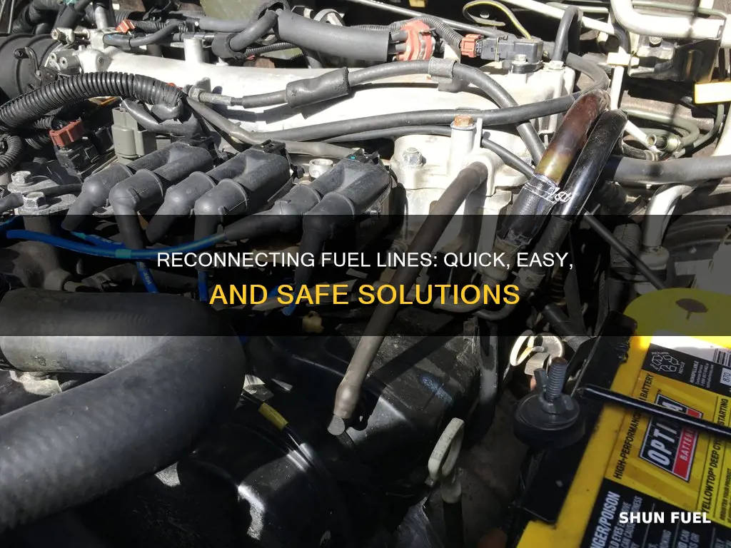 what to use to reconnect severed fuel line