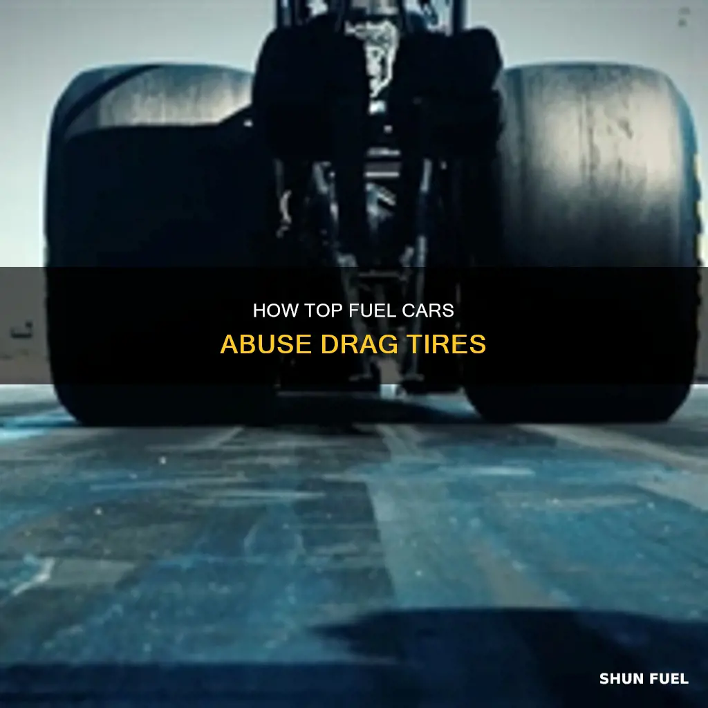 what top fuel cars do to drag tires on launch