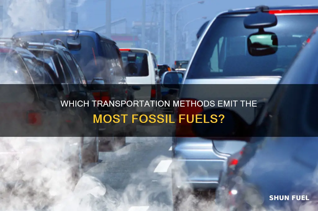 what trasnportation system release the most fossil fuels