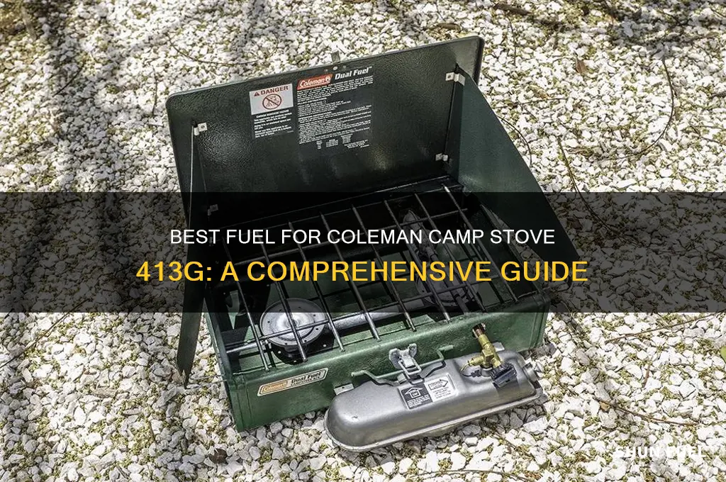 what type fuel to use in coleman camp stove 413g