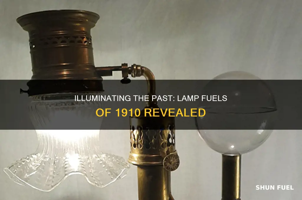 what type of fuel did lamps use in 1910