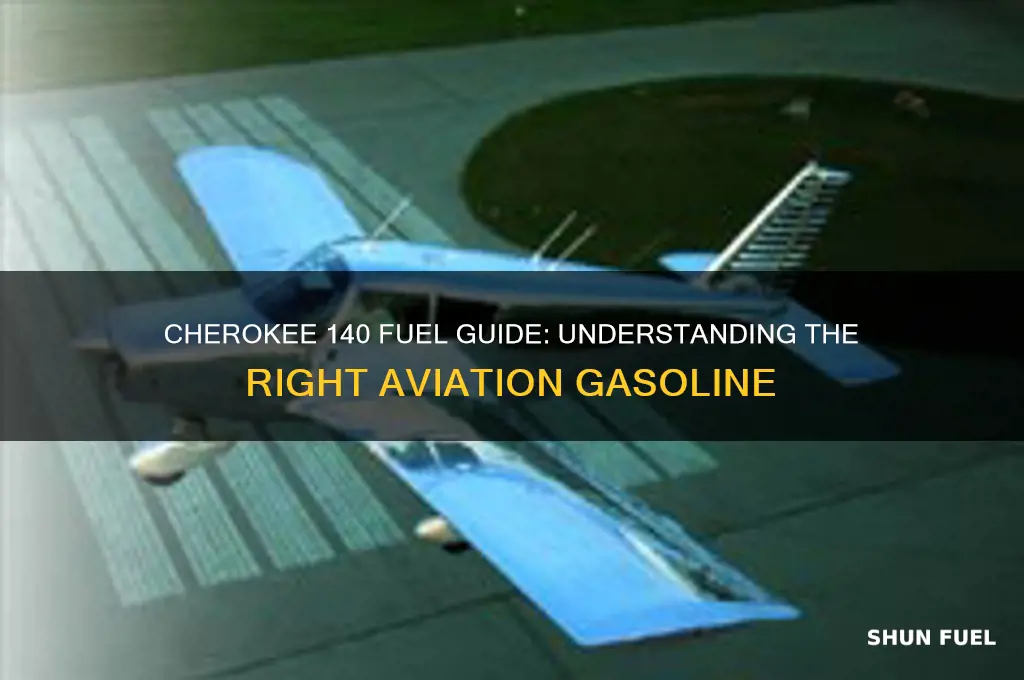 what type of fuel does a cherokee 140 plane use