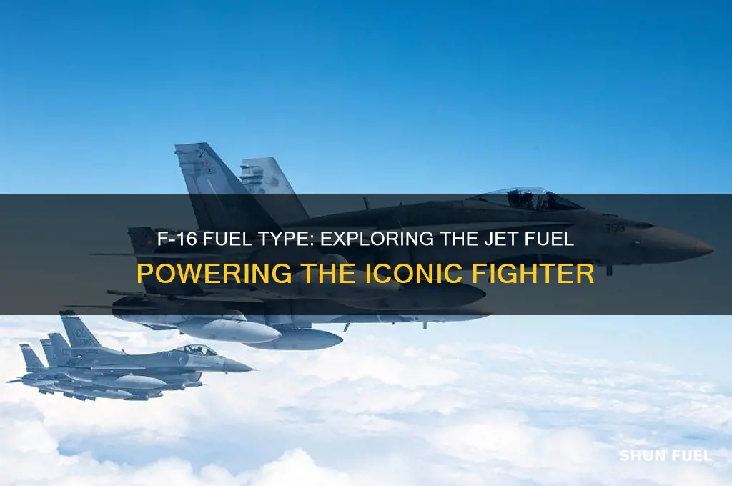 what type of fuel does an f 16 use