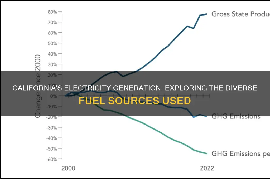what types of fuels does california use to generate electricity